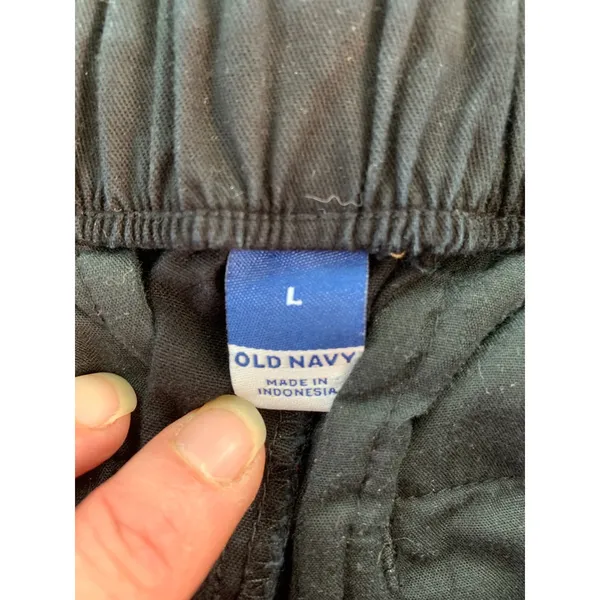 Old Navy Easy‎ Chino L Shorts Womens Large Black Jack Cotton Stretch Comfort - Image 3