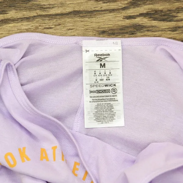 NEW Reebok Womens Knit Active Graphic Tank Top Purple M - Image 3