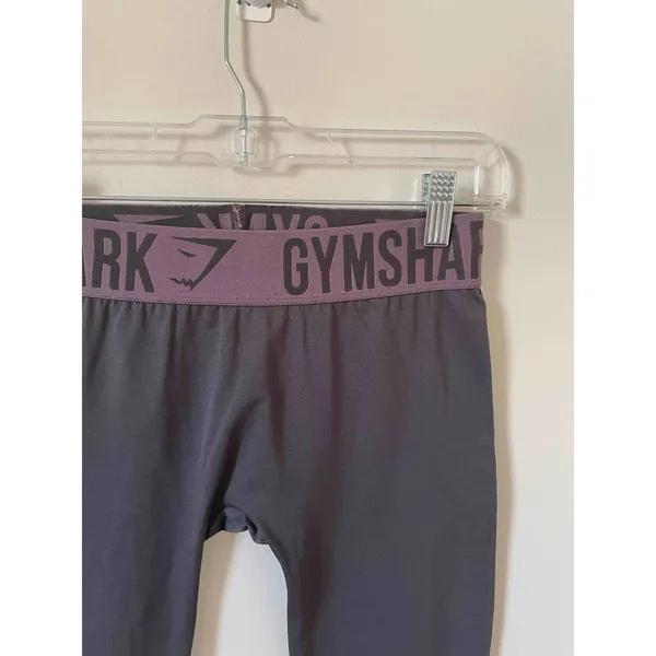 Low Rise 31" Yoga Workout Leggings Gray Purple Size XS - Image 3