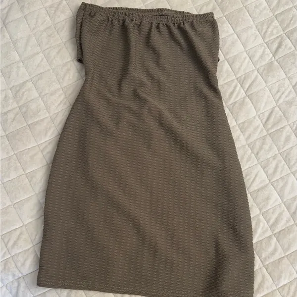 Pretty Little Thing Mocha Textured Mini Dress - Image 3