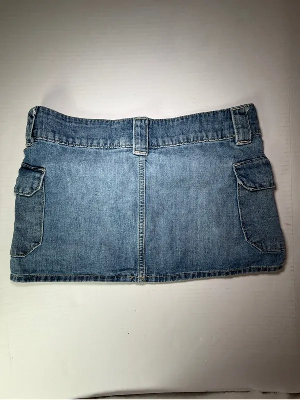 H&M Light Denim Cargo Mini Skirt - Image 6