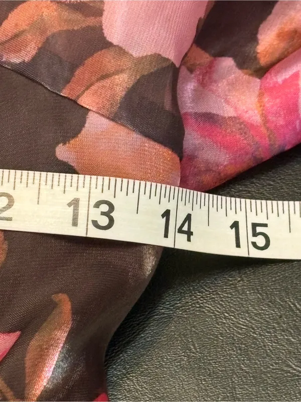 Thirty Thirty LA Pink Floral Square-Neck Mini Dress size Small - Image 10