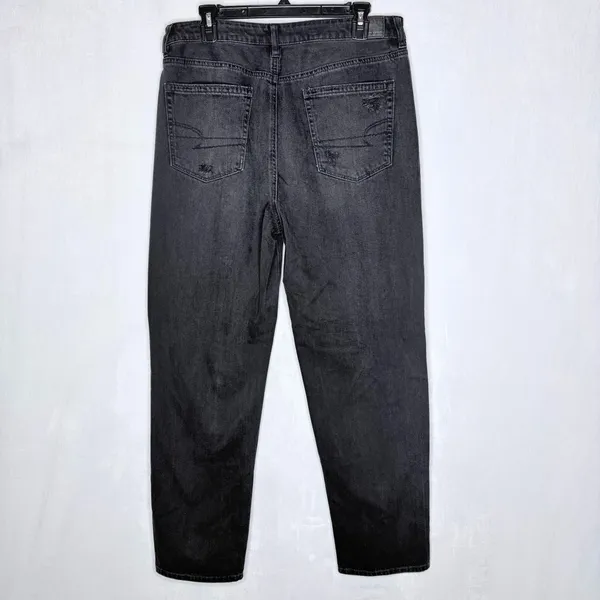 American Eagle Black Mom Straight Distressed Jeans - Image 10
