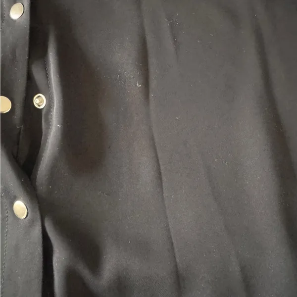 Amanda Uprichard - Black Button-Front Tie Shirt Dress Sz M - Image 9