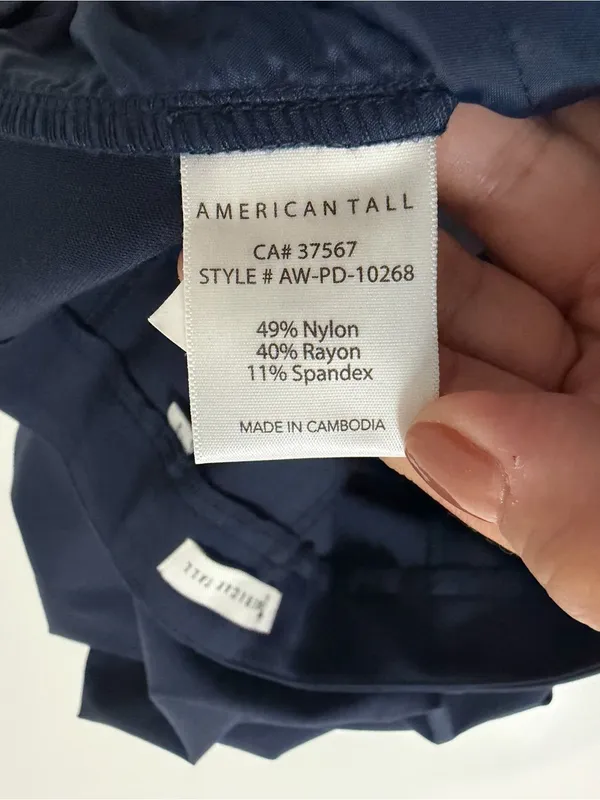 American Tall Freedom Flex Slim Straight Leg Dress Pants Navy 14 Tall Office - Image 5