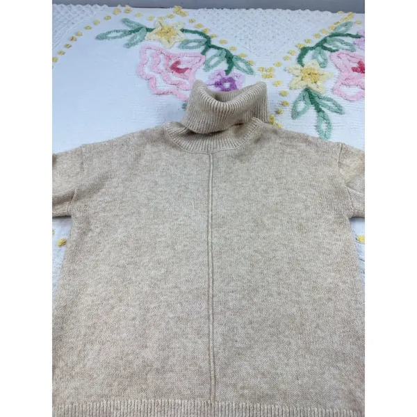 Gypsy Cloud Turtleneck Sweater Womens S‎ Beige Tan Long Sleeve Knit Pullover - Image 6