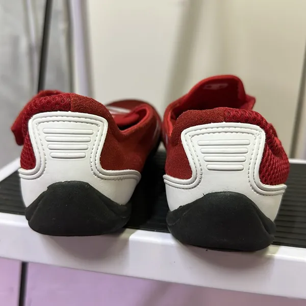 Champion Red and White Breeze Striped Suede Leather Shoes Womens 5.5 - Image 14