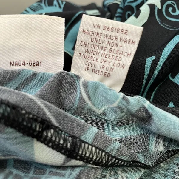 Merona Vintage Asymmetric Skirt Size XL Black Blue Fairy Pull On Witchy Whimsigoth Y2K - Image 7