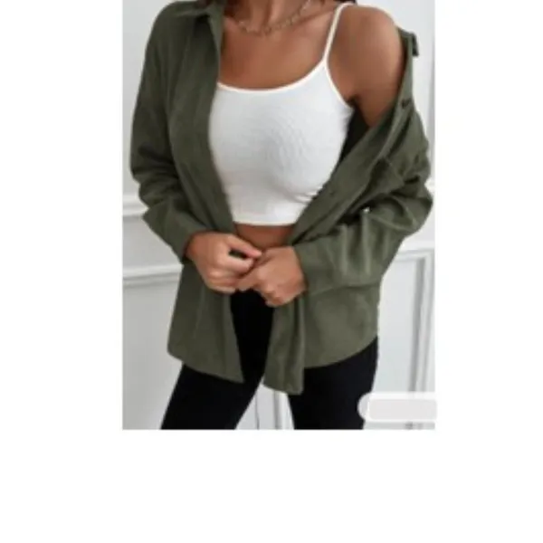 Real Clothes Saks Fifth Avenue 12 Suede Button Front Shirt - Image 10