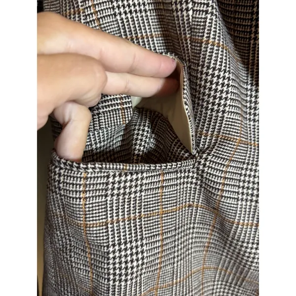 New! Allegra K Women's Plaid Blazer One Button Lapel Neck‎ Jacket - Image 9