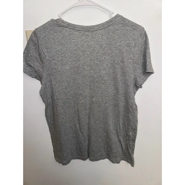 Disney x GAP Minnie Mouse Graphic T-Shirt Gray Heathered Scoop Neck Large (E) - Image 3