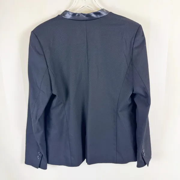 Halogen Faux Leather Trim Suit Jacket Blazer - Image 8