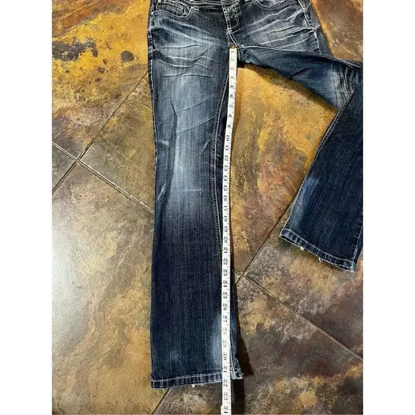 Standards & Practices 3 Button Close Boot Cut Size 27 Jeans Blue - Image 5