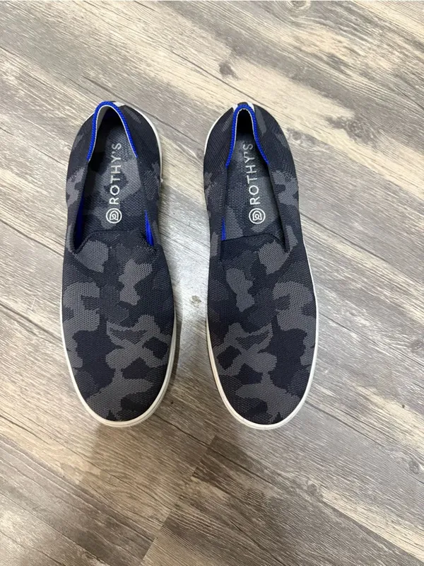 Rothy's Women's Slip-On Flats in Gray Camo - Image 4
