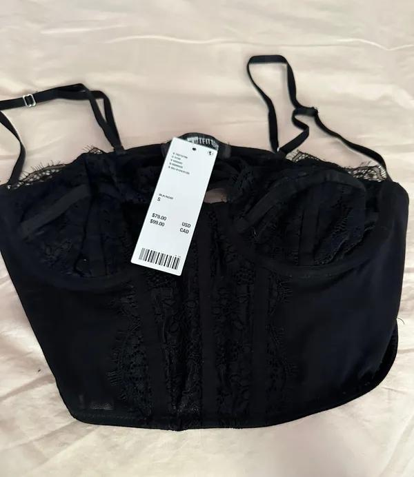 black mini corset top - Image 2