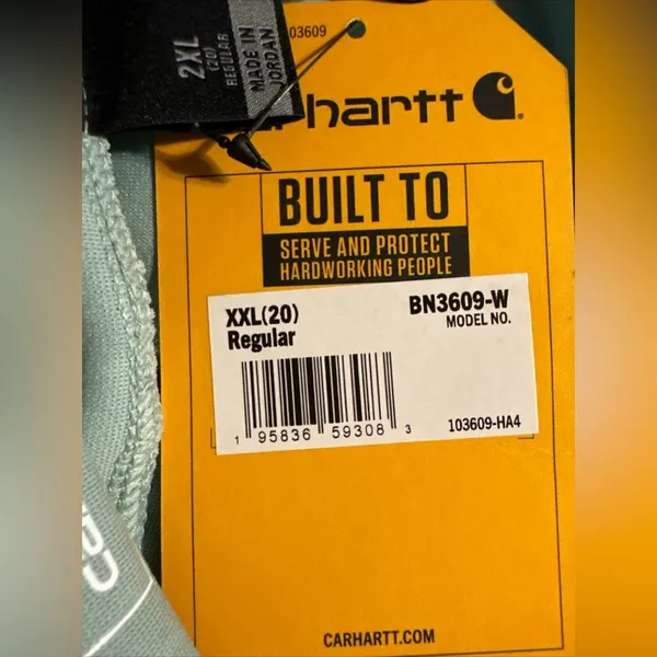 Carhartt 103609 Force® Fitted Lightweight Utility Leggings blue surf SIZE XXL - Image 2