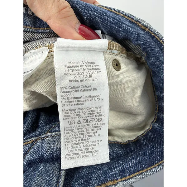 J.Crew Nipped Straight High Rise Jeans Size 27 Medium Wash Semi Stretch Denim - Image 12