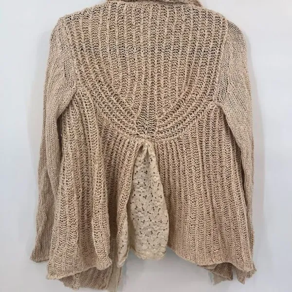 Anthropologie‎ Knitted & Knotted Fringed Circle Cardigan size medium - Image 2