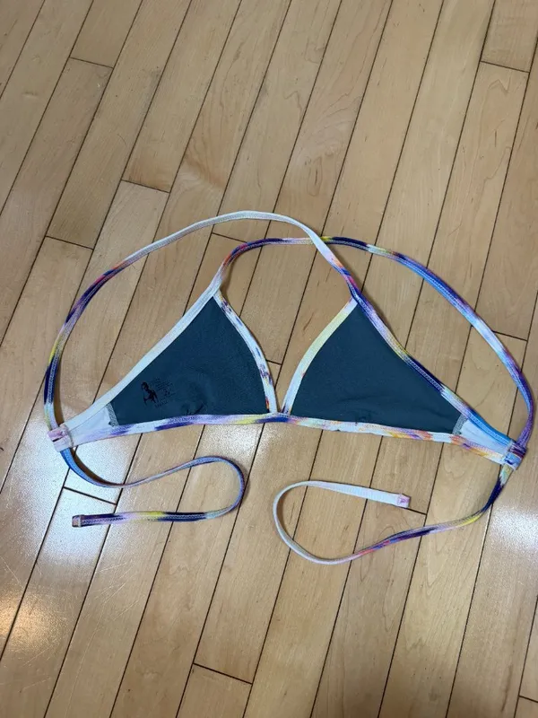 JOLYN Bikini Top Swimsuit Swim Watercolor Print Size Small - Image 5