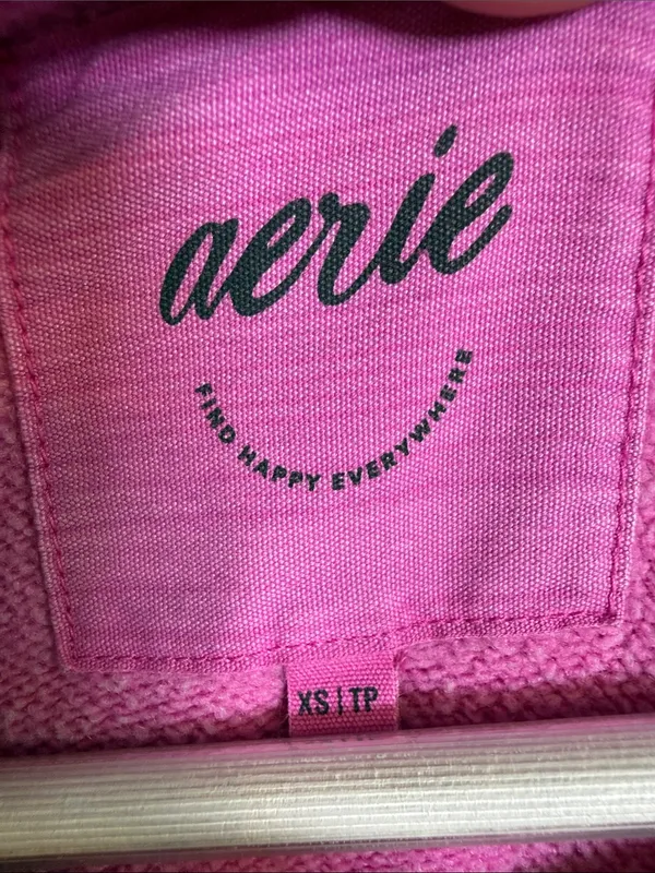 Aerie Down-To-Earth Crew Sweatshirt in Fuchsia Pink W2489 Sz XS - Image 5