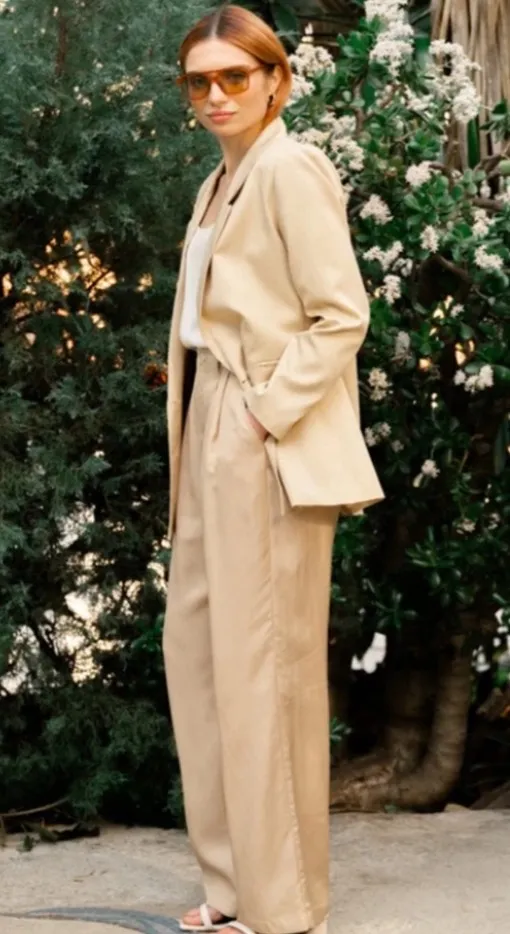 Darling Wide Leg Pant Tan Size 2 - Image 2