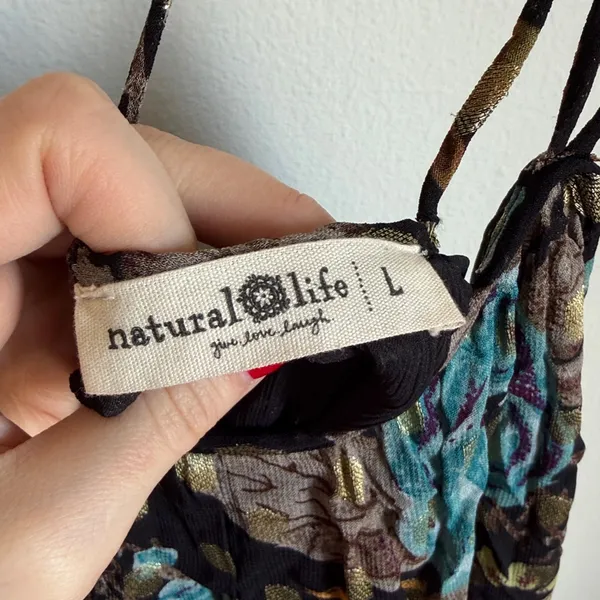 Natural Life Alice Metallic Floral Maxi Dress - Image 6