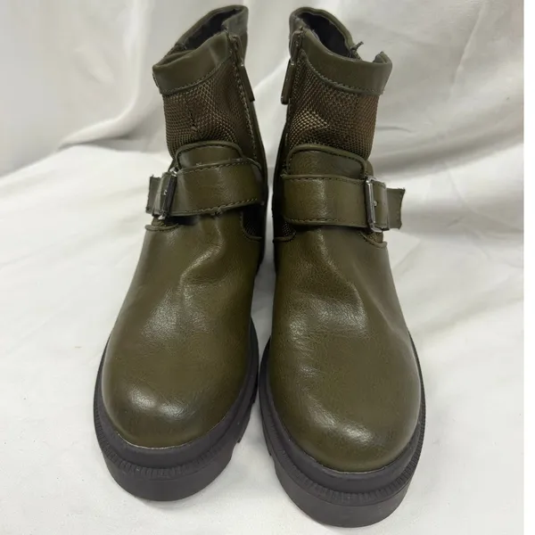 Circus By Sam Edelman Women's Platform Ankle Moss Moto Boots‎ Green Size 5M - Image 4