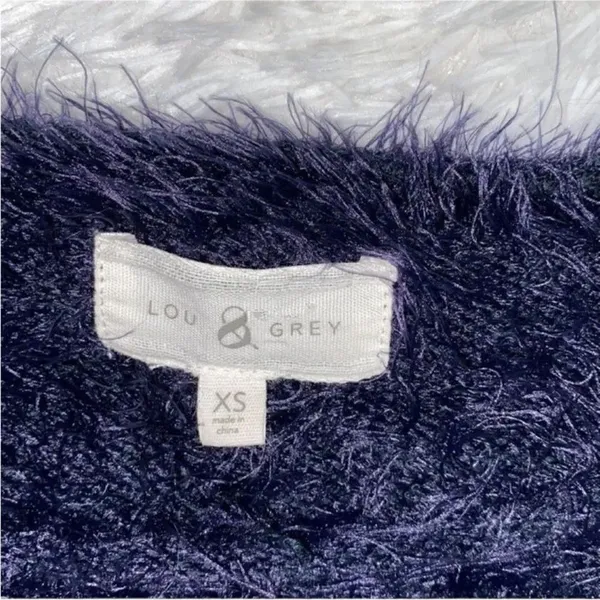 Lou & Grey Soft Cozy Navy Blue Sweater(Size XS) - Image 4