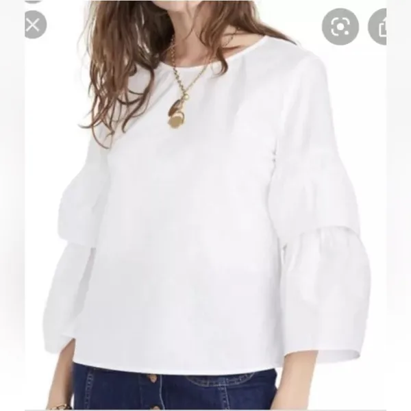OLDSTOCK Madewell tiered-sleeve top item g8468‎ size: L SOLD OUT Chic - Image 2