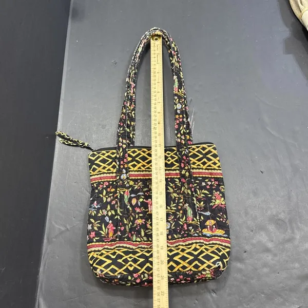 Vera Bradley Iconic Small Tote Bag MING Black Bamboo Floral Quilted Y2K Purse‎ - Image 11