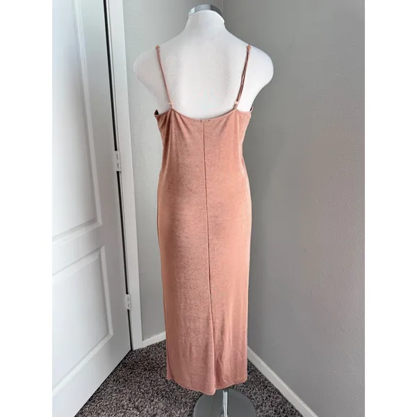 Zara Collection Mauve Slip Dress Midi‎ Bodycon Sleeveless Casual Dress Small - Image 3