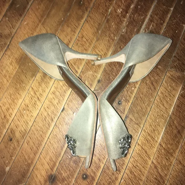 Badgley Mischka D-orsay gem peep toe heels - Image 3