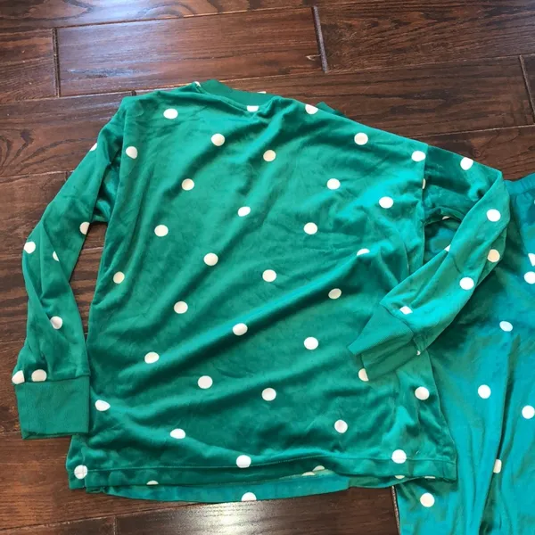 Joyspun green polka dot pajama set size small/medium - Image 8