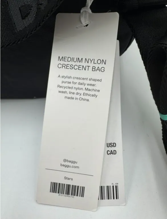NWT Baggu Medium Nylon Crescent Bag Stars - Image 3