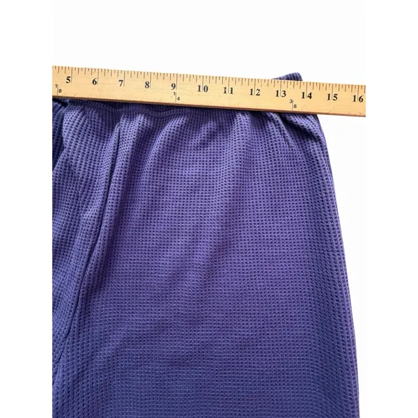 Victoria's Secret Waffle Knit Pajama Set Flannel Medium Purple Cozy New #FFF8-4 - Image 7