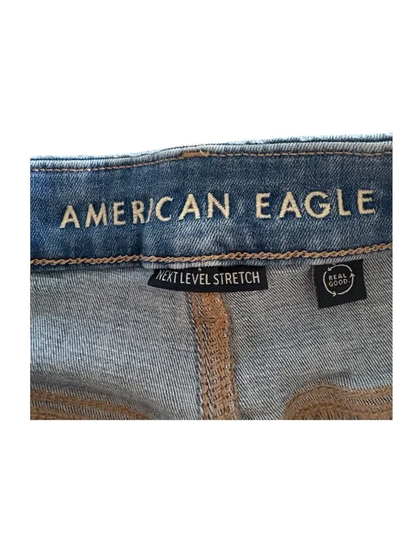 American Eagle Women’s Light Blue Denim Shorts - Image 3