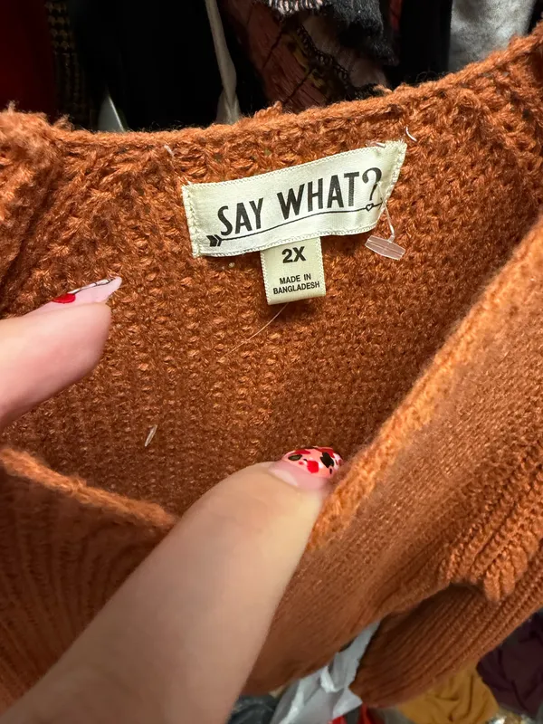 Sweater dress Orange Size 2X - Image 2