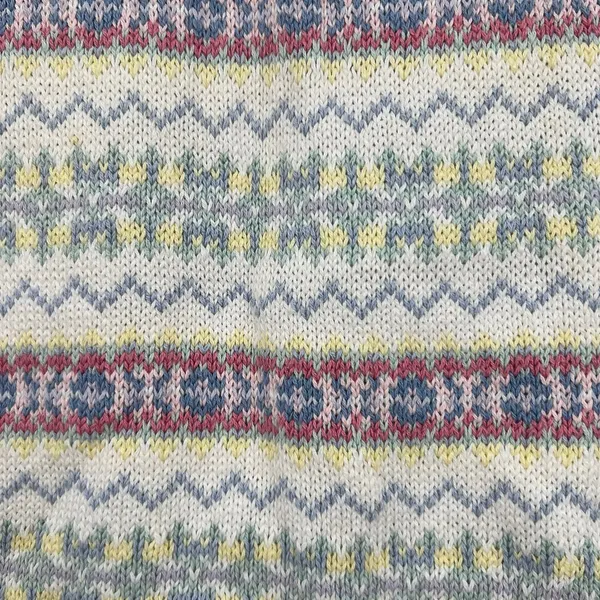NEW Vintage Charter Club sweater vest white multicolor pastel Fair Isle pattern - Image 4