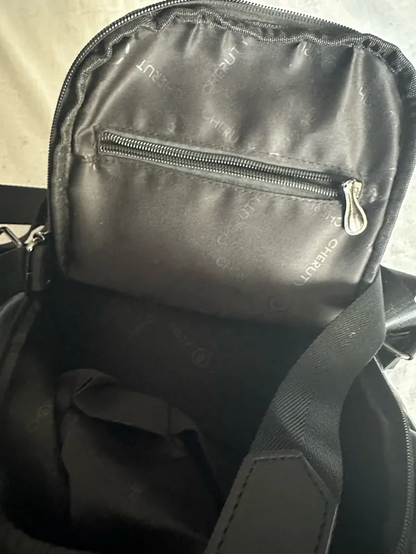 Black faux Leather Backpack - Unbranded - Image 10