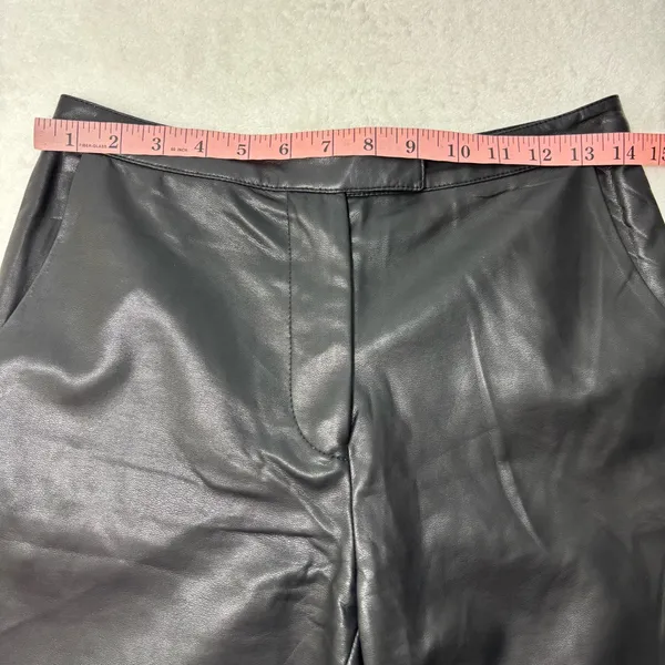 Princess Polly Zyaire Mid Rise Faux Leather Pants Black Size 4‎ - Image 6