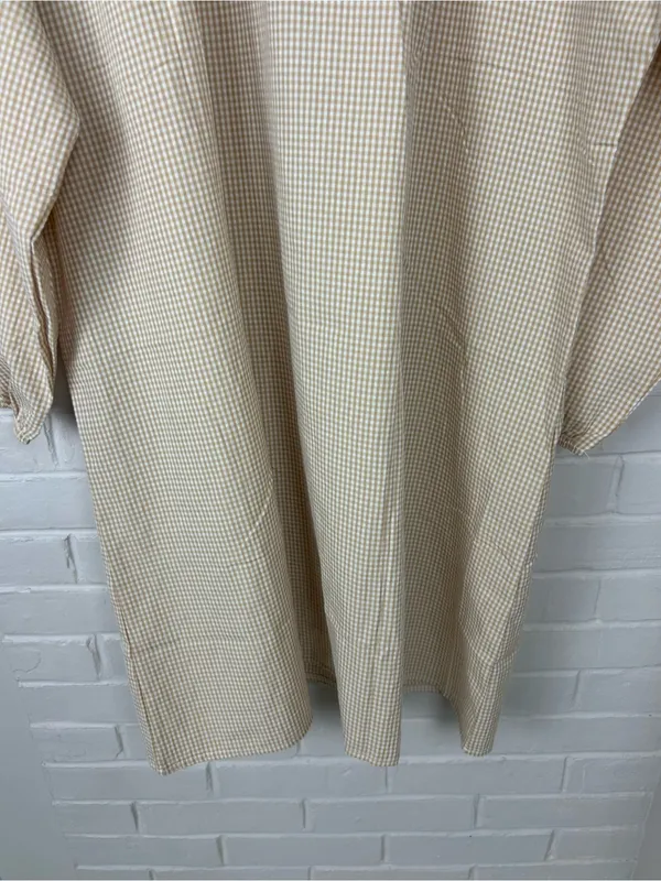 NWT Amazon Neutral Gingham Check Collared Dress Size XL - Image 4