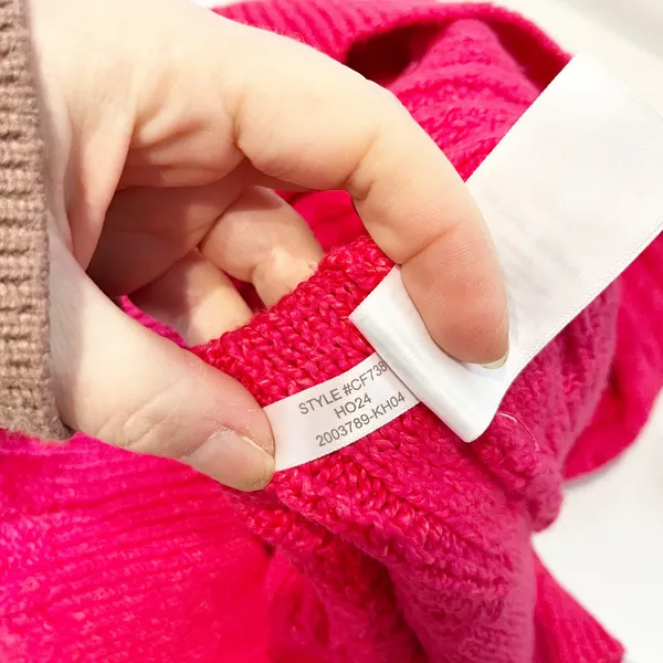 J. Crew Mockneck Cable Knit Cotton Pullover Sweater Pink Medium - Image 5