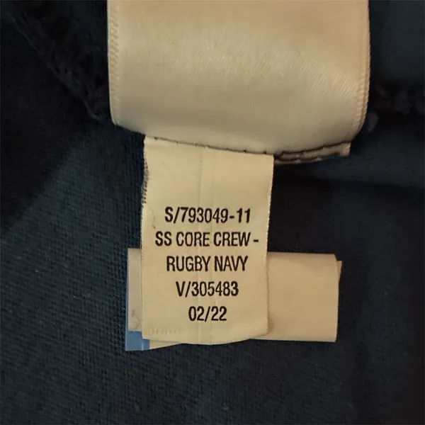 Old Navy Men Striped Short Sleeve Core Crew T Shirt Size Large Rugby Navy - Image 6
