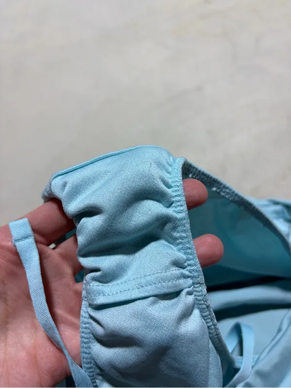 Nike Women's Light Blue Athletic Running Shorts medium - Image 7