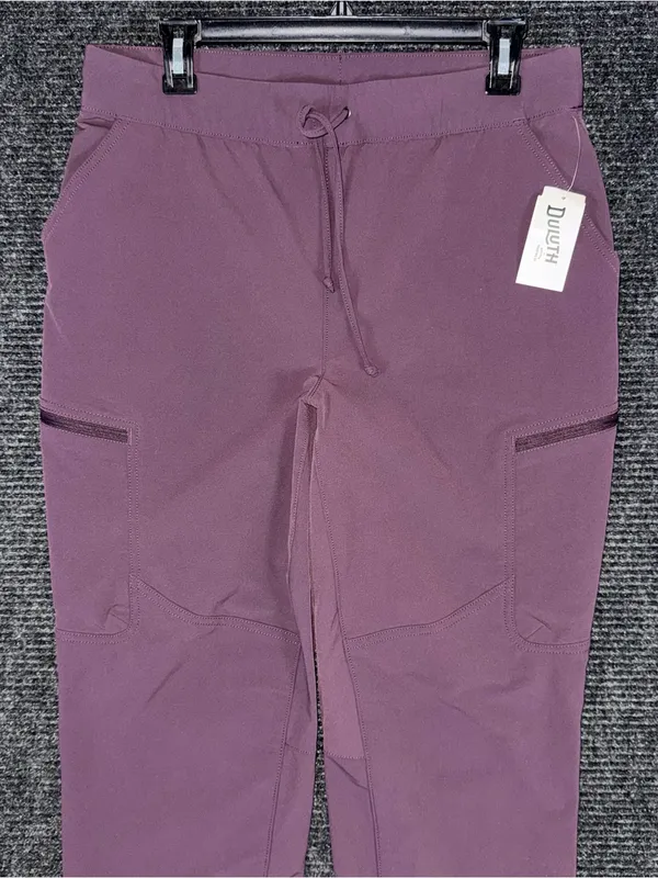 Duluth Trading Co NWT Women Flexpedition Joggers Elderberry Purple 10x28.5 Nylon - Image 3