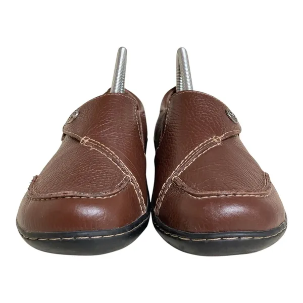 Clarks Ashland Lane Q Redwood Brown Leather Slip-On Comfort Loafers Size 9.5M - Image 3