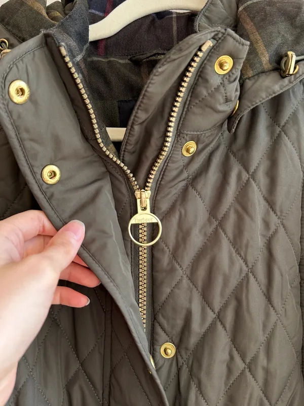 Barbour Women’s Millfire Quilt Jacket, Olive/Classic, Size 2X - Image 6