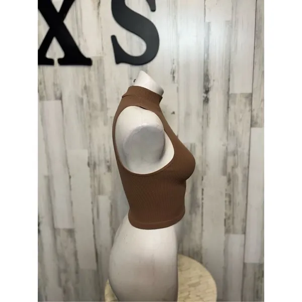 Zara Brown tank top blouse size XSmall - Image 3