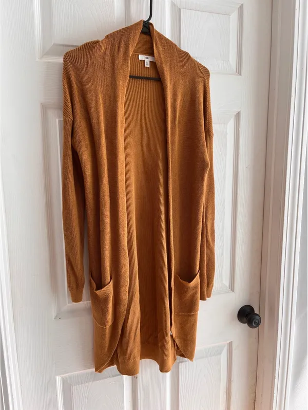 BP Brown Long Open Cardigan XS/S - Image 3