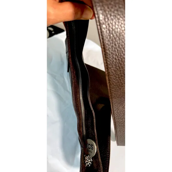 Brown Pebbled Leather Hobo Shoulder Bag The Sak Minimalist Zip Pocket Purse Y2K - Image 5